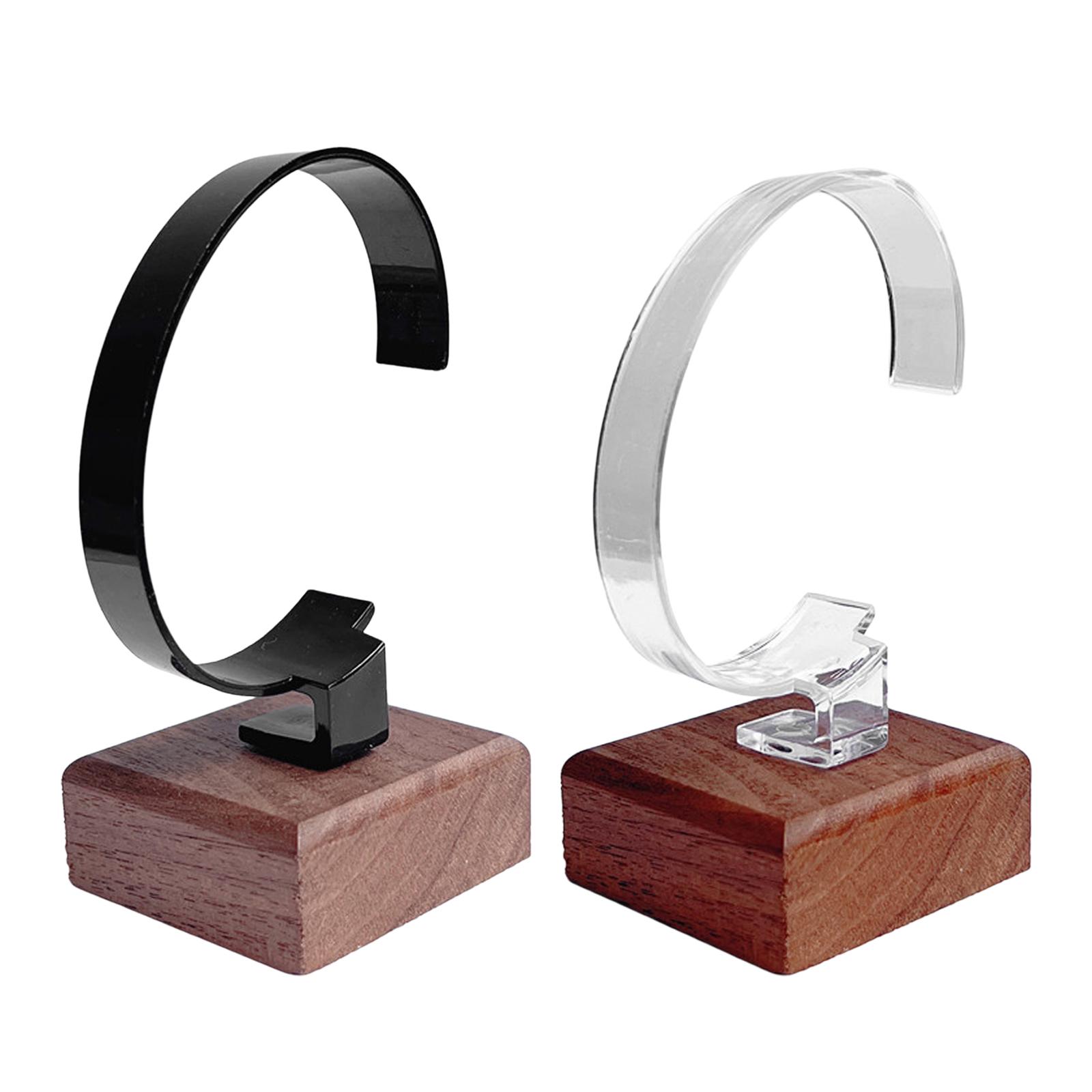 Jewelry And Watches Inc - C-vormige horloge-displaystandaard, gereedschapsopbergstandaard, stabiele houten basisorganizer,