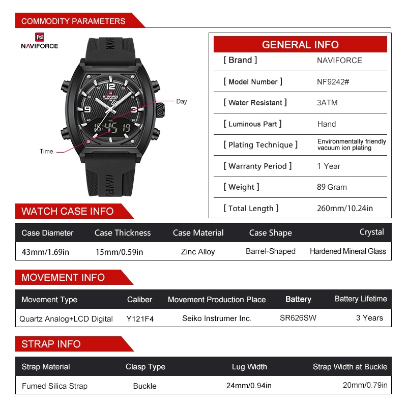 NAVIFORCE Herenhorloge met Dub - Watch Display Box recensie en prijs