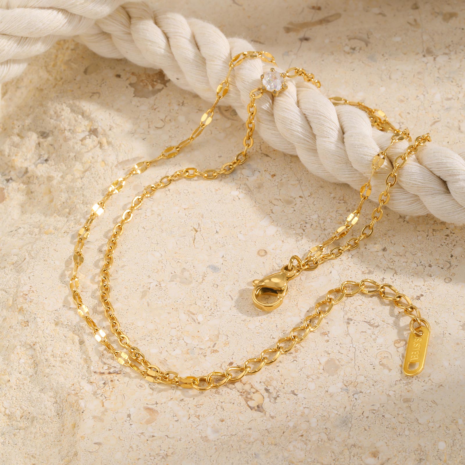 Waterdichte gelaagde enkelband - Jc Jewelry & Watches Photos recensie en prijs