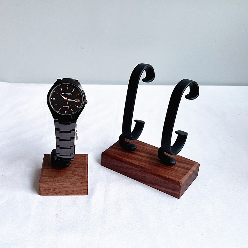 Houten C-vormige horlogehouder - Jewelry And Watches Inc recensie en prijs